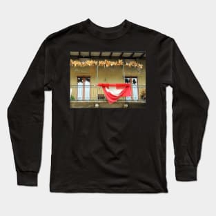 Balcony With Corn Cobs And Swiss Flag Long Sleeve T-Shirt